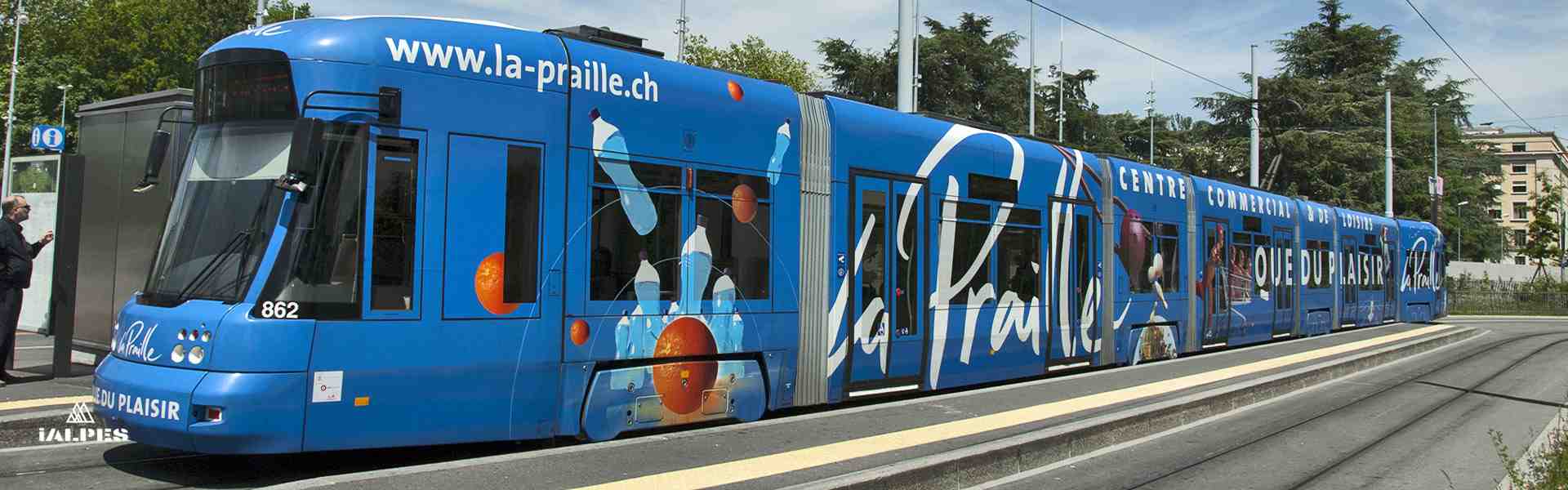 Genève transport urbain en tram