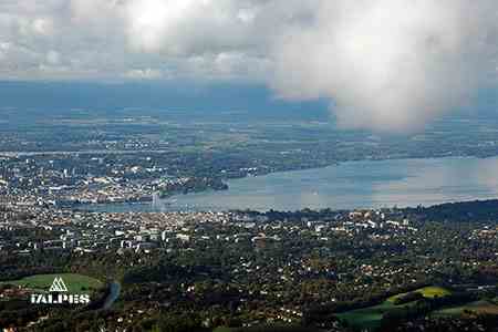 Panorama sur Genève du Salève.