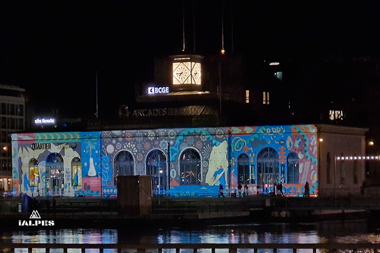 Genève, pont de la Machie, Lux Festival