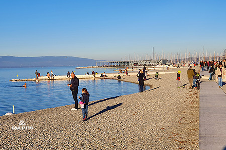 Genève, plage des Eaux-Vives